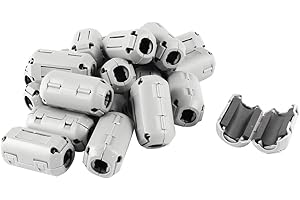 uxcell 20 Pcs Gray UF90B 9mm Dia Clip On EMI RFI Noise Ferrite Core Filter
