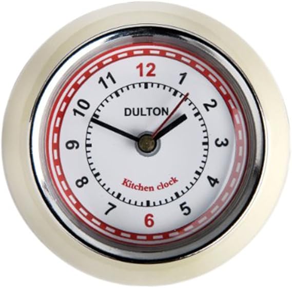 Eddingtons Retro Clock in Ivory 850097 Amazon.co.uk Kitchen