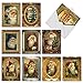 The Best Card Company Variety Pack of 10 Christmas Greeting Cards with Envelopes, Humor Holiday Assortment for Kids - Picture-Perfect Santas M1746XS