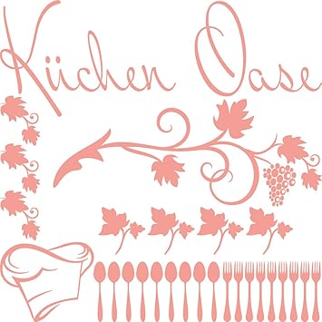 GRAZDesign Küchensprüche für die Wand Kochen Weinranke - Wandtattoo