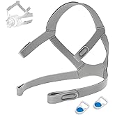 F40 Replacement Headgear Compatible with ResMed AirFit F40 Full Face Mask Strap, Adjustable Home Mask Headband with 2 Magnetic Headgear Clips, Standard F40 Head Strap