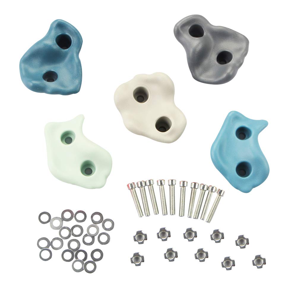 IFOYO Climbing Holds for Kids, 5 Pack Large Rock Climbing Holds for Indoor Outdoor Wall Climbings Kit, Durable Plastic Climbings Wall Grips for Kids Over 4 Years Support 132lbs/60kg