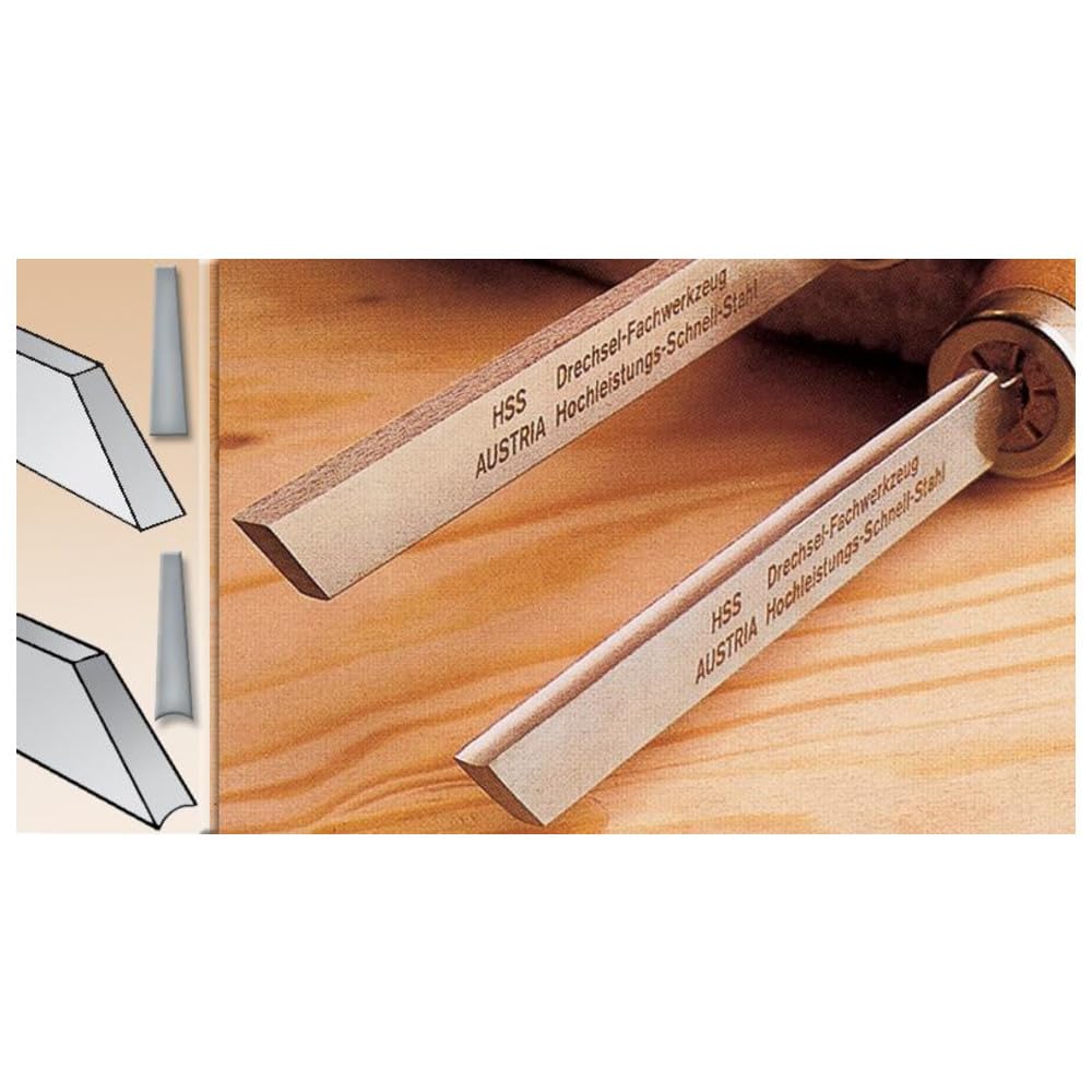 Stubai 705006 HSS Tapered Parting Tool, Silver/Beige, 15 x 6 mm