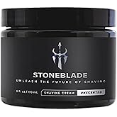 Shaving Cream for Men – Unscented, Helps Reduce Irritation | StoneBlade Luxury Shave Cream, 6 oz