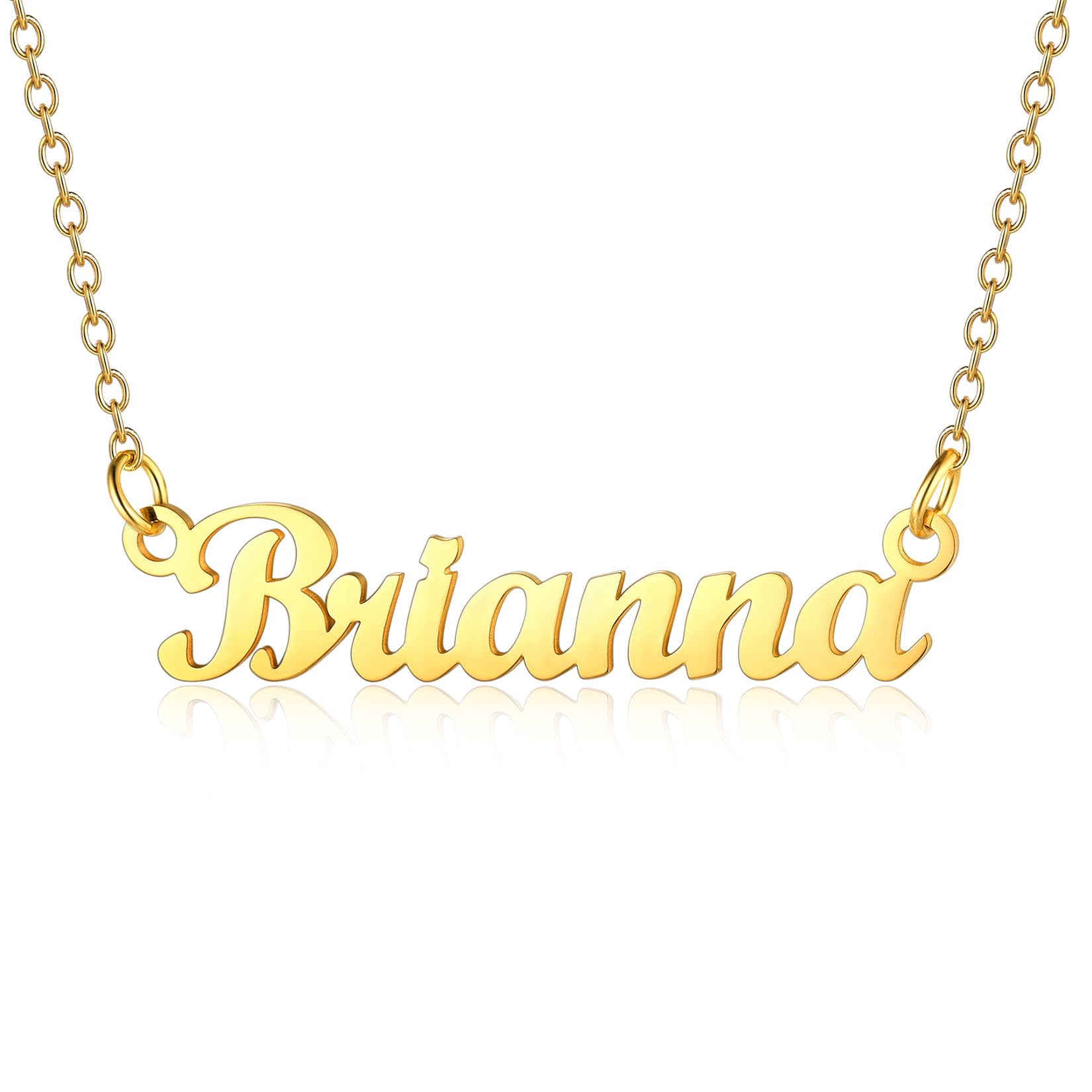 U7 Personalised Name Brianna Pendant Necklace For Womens — image 1
