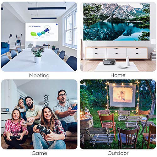 iCODIS T700 Video Projector, Native Full HD 1080P Digital Projector 4000 Lux with 200" Display, 50,000 Hrs Lamp Life Compatible with TV Stick, PS4, Blue Ray, DVD Player and Smartphone for Home Theater - Thumbnail 6