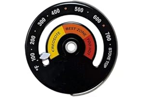 Magnetic Stove Thermometer, Fireplace Wood Stove Thermometer, Accurate Control The Heat Use Less Wood (0-500℃ /100~900℉) for 