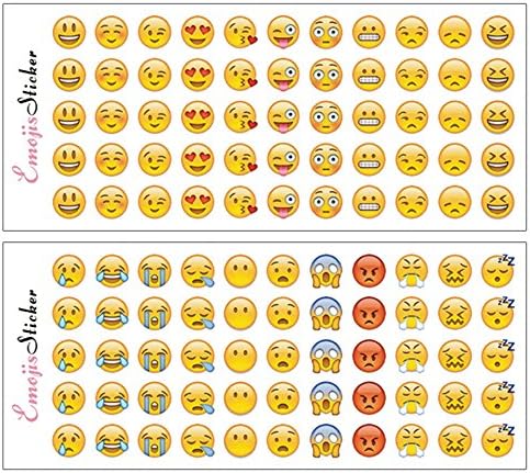 Emoji Stickers 12 Sheets with Same Faces Christma Kids Stickers from iPhone Facebook Twitter