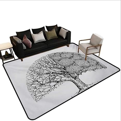 Alfombrilla de Piso con patrón Personalizado, árbol ornamentado con