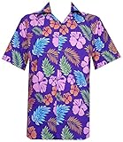Hawaiian Shirts Mens Hibiscus Floral Leaf Printed Beach Aloha Camp Party