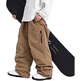 SNOWVERB Womens Mens Baggy Ski Insulated Pants Waterproof Cargo Snow Pants Snowboard Outdoor Hiking Pants for Winter Sports