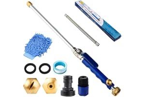 Pressure Washer Jet Nozzle High Pressure Washer Tools, Pressures Washers Lances Wands with 2 Different Nozzles Hose Quick Con