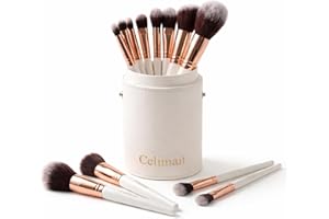 Makeup Brushes Set 12 Piece Professional & Beginner Friendly, Soft Synthetic Bristles for Face Eyeshadow Blending, Easy to Cl