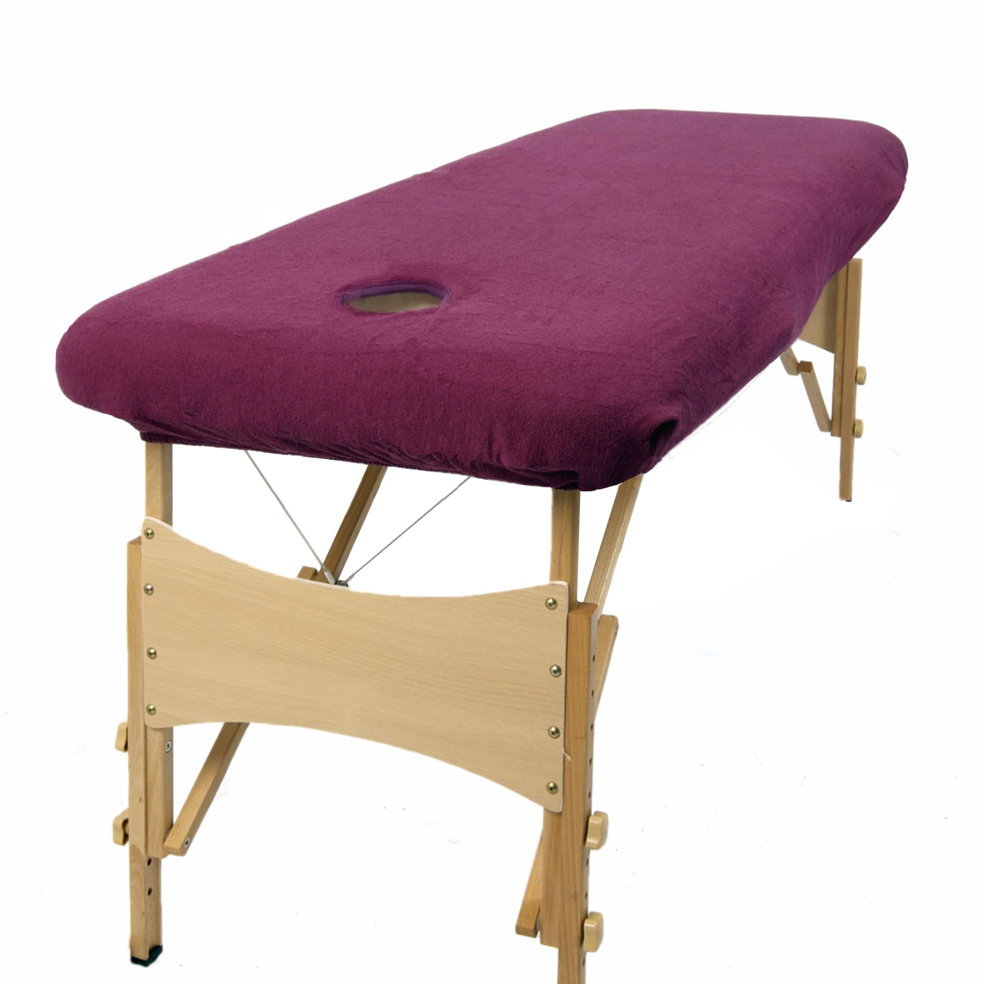 aztex Classic Massage Table Cover with Face Hole, Polycotton Elasticated Fit Beauty Bed Cover