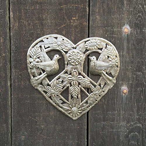 image for it's cactus - metal art haiti Metal Peace Sign Heart Haitian Wall Deco