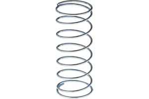 Prime-Line SP 9727 Compression Spring, Spring Steel Construction, Nickel-Plated Finish, 0.041 GA x 5/8 in. x 1-1/2 in. (2 Pac