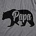 Mens Bear Papa Funny Shirts for Dads Gift Idea Novelty Tees Family T Shirt (Dark Grey) -L