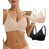 Wireless Bras for Women Bralette - Womens Seamless Push Up Full Coverage Wirefree Padded Sleep Bra with Support and Lift