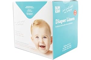 Bumkins Disposable Cloth Fabric Diaper Liner, Biodegradable, Neutral, 100 Count (Pack of 1)