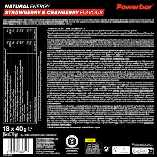 Natural Energy Cereal Bar + Magnesium (18x40g) Strawberry & Cranberry - Riegel - Energie-Riegel