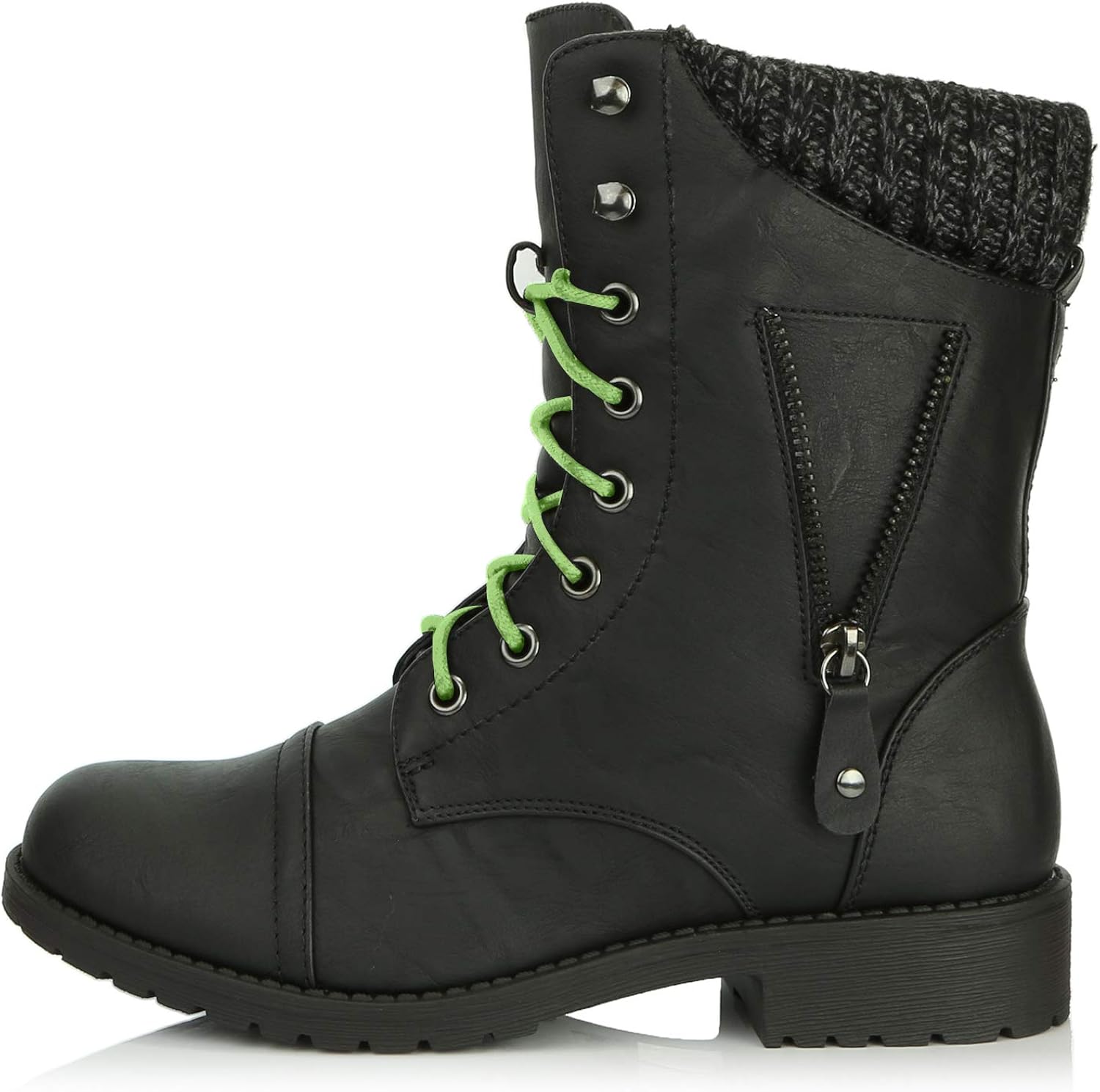 lime green combat boots