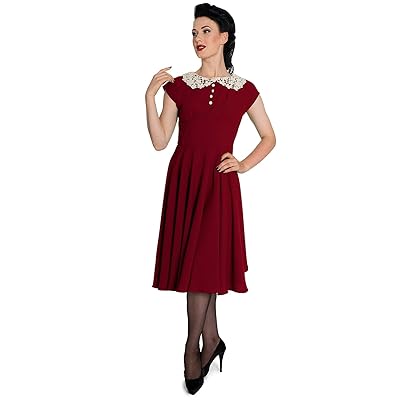 dress pants pockets flare out 60s Bleeding Hearts Print Flare Sleeve Mini Dress by Voodoo Vixen main image 0
