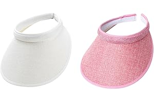 jecvxor Cloth Covered Slip-On Visor for Women, Adjustable Cap Sports Sun Visors for Men