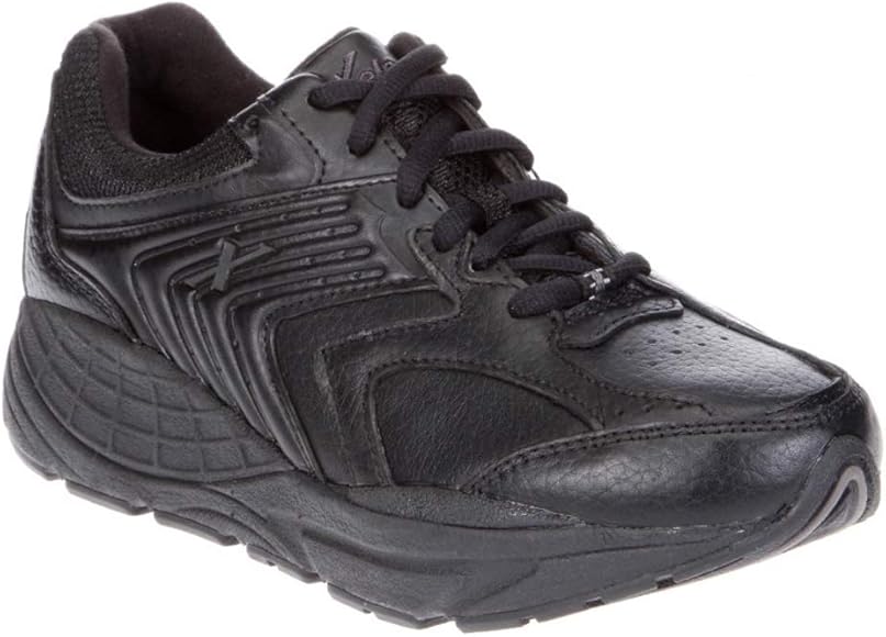 black leather tennis shoes