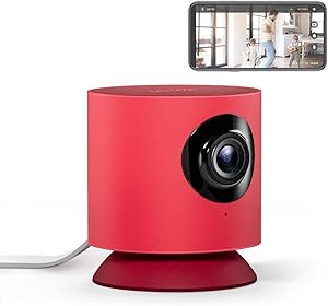 Hoop Wireless HD Indoor Security Camera with 5-Day Free Cloud Recording, Smart Mobile App, Night Vision, Motion & Sound Detection, 2-Way Audio, 2.4 / 5.0GHz, Works with Alexa & The Google Assistant