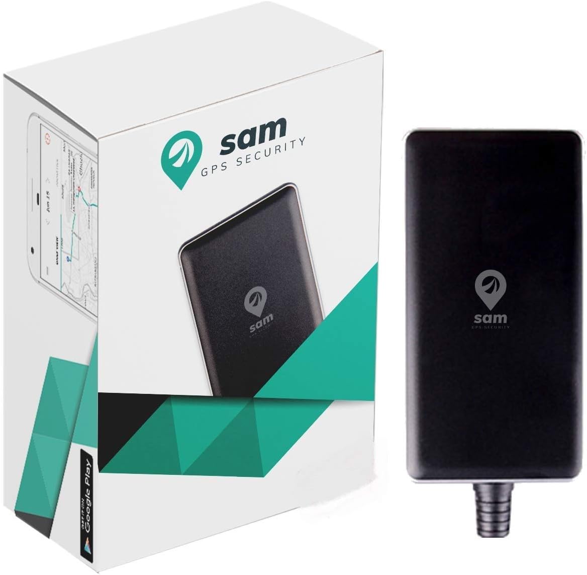 SAM GPS Security Pro (free android Mobile App and Web dashboard) - GPS Tracker Device For Car,Truck and Bus with Engine lock, Anti theft Alarm and Voice monitoring (lifetime sim validity)