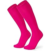 XZQTIVE Baseball Soccer Softball Socks for Youth Adult Solid Colors Socks for Boy Girl