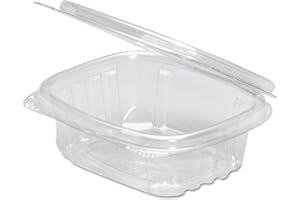 4 oz. Clear Hinged Plastic Deli Container - 400 per case