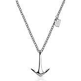 Elegatto Anchor Premium 18K Gold Plated Necklace for Men | Polished Gold-Plated Stainless Steel Pendant | Men's Designer Jewelry