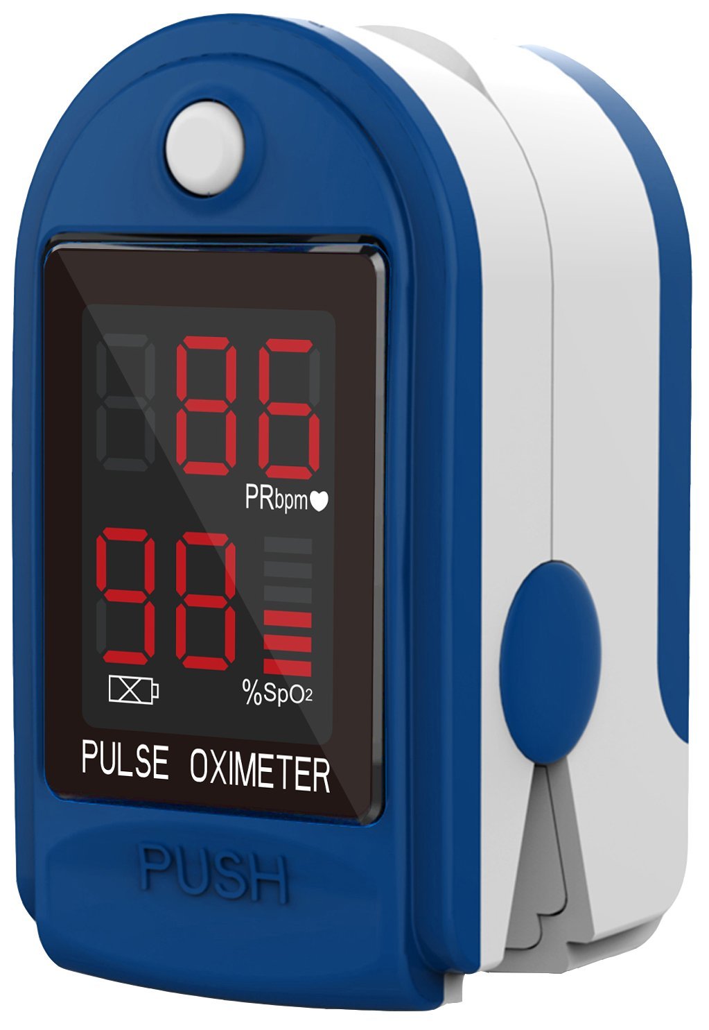 CONTEC MEDICAL SYSTEMS CMS50D+ Pulse Oximeter to measure SPO2 and PR value through finger (Blue) Electric Handheld Massagers