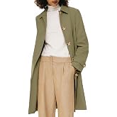 Orolay Women's Single Breasted Trench Coat Mid-Long Classic Lapel | Lightweight, Windproof, Water-Resistant, Easy Layering, Work &amp; Office, Trendy Trench Jacket, 2 Side Pockets, Spring Fall