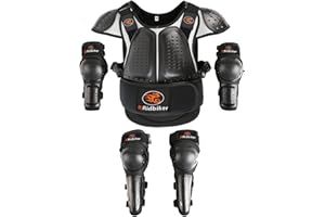 RIDBIKER Kids Dirt Bike Gear Chest Protector Motocross，Youth Motorcycle Armor Suit with Knee Shin Guard Elbow Pads for Boys Girls Riding Protective Gear