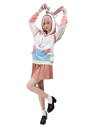 DAZCOS Anime Cosplay Sweatshirt Hoodie With Ears