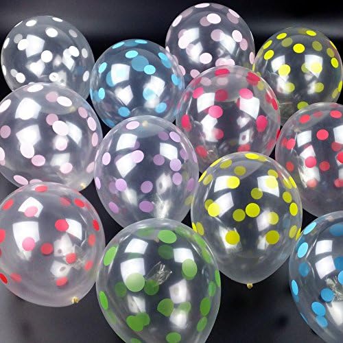 12 Inch Polka Dots Balloon Transparent balloon Mixed color