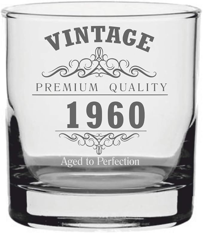 Lapal Dimension Vintage 1960 60th Birthday Traditional Whisky Glass
