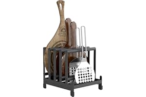 Nisorpa Pizza Peel Rack with 5 Available Slots for Pizza Peels, Pizza Turning Peel & Paddles Pizza Holder Rack with Non-Slip Feet Easy Organization and Storage,Pizza Peel Tools Not Included