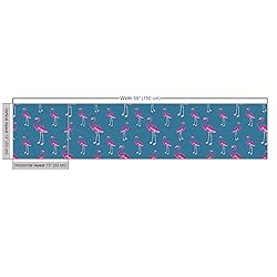 Ambesonne Blue and Pink Fabric by The Yard, Pattern