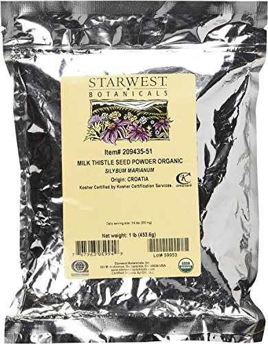 Starwest Botanicals Organic Milk Thistle Seed Powder, 1 Pound
