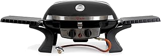 BBQ-Toro Tragbarer Tisch Gasgrill 2 Brenner mit Grilltisch | kompakter Tischgasgrill für Balkon inklusive faltbarem Rollwagen für Grill | Gasgrill Camping und Outdoor (nur Gasgrill)