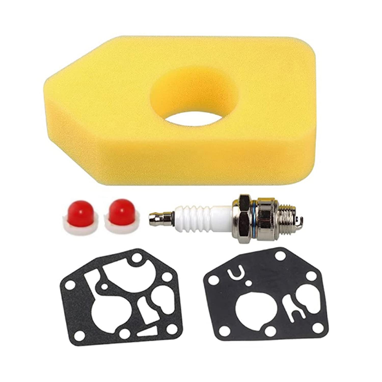 Hippotech Carburetor Diaphragm Gasket Air Filter Primer Bulb Replacement for Briggs Sprint & Classic 3-4.75HP 795083 495770 698369 694394 L7T