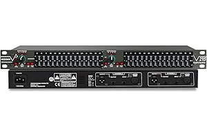 MIZISNR Graphic Equalizer 15-Band Stereo EQ for Home Audio, Dual Channel Professional DJ Equalizer, Noise Reduction 1U Rack M