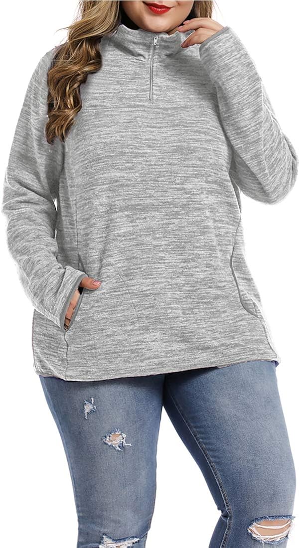 plus size quarter zip sweatshirt