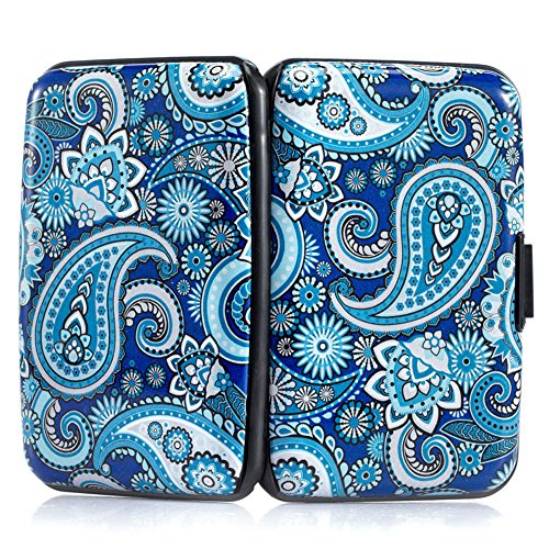 Elfish Mini RFID Aluminum Wallet Credit Cards Holder Metal ID Case for Men Women (Color 16)