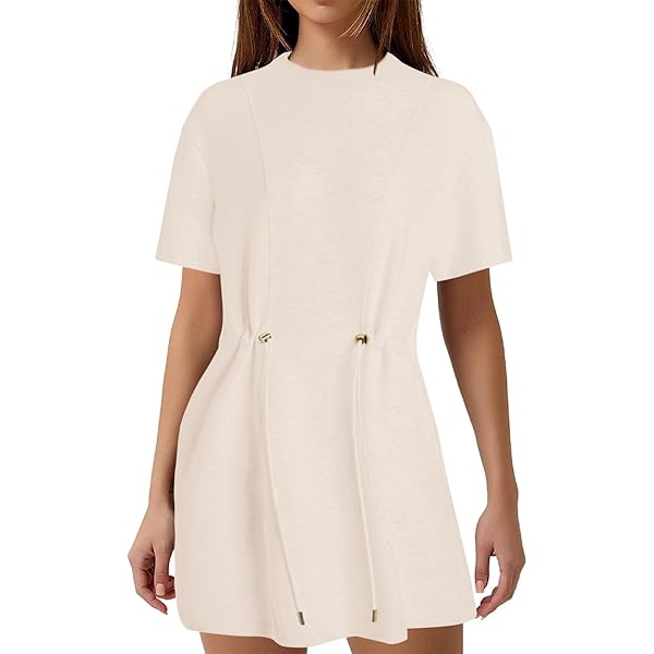 Varley Women's Sophie Dress, Ivory Marl, Off White, S at Amazon