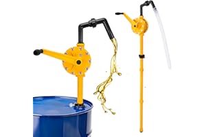 GDDGHS 55 Gallon Drum Pump, Upgraded Polypropylene Hand Rotary Barrel Pump for 15-55 Gal Drum, 10 GPM Flow Corrosion-resistant Chemical Transfer Pumps For Rapid Pumping Water, Fuel, Corrosive Liquids