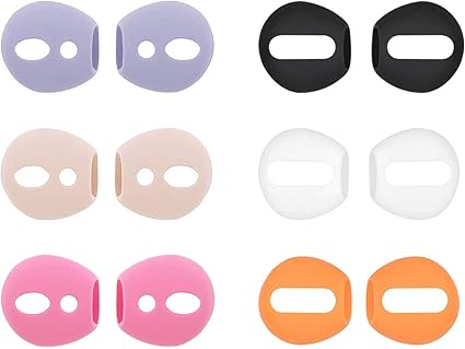Amazon A Focus イヤーピース Fit In The Case シリコン製 付けたまま充電可能 イヤホンカバー 1 2世代対応 シリコン イヤホンカバー イヤーチップ 6セット12個 カラフル 6カラー A Focus イヤホン ヘッドホンケース